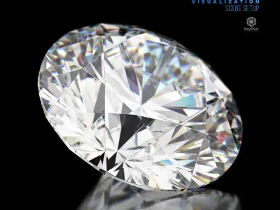 KeyShot Scene Setup For Jewelry Diamonds Renderings 3D model