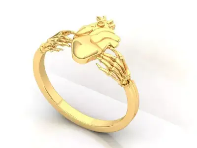 Human Heart Ring 3D print model