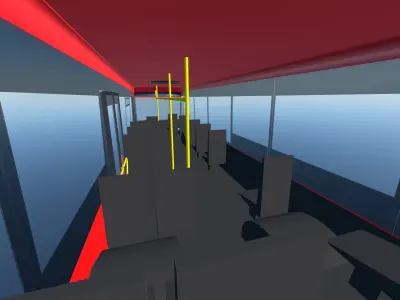 City Bus red 3D model