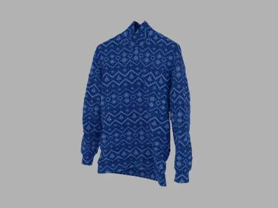 Sweater knitted Low-poly 3D model