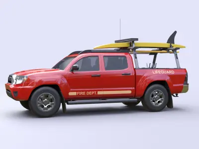 Lifeguard Vehicle Low-poly 3D model