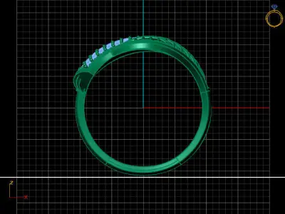 Women Ring 3DM Womens Ring 3d models 3D print model 3D print model 4