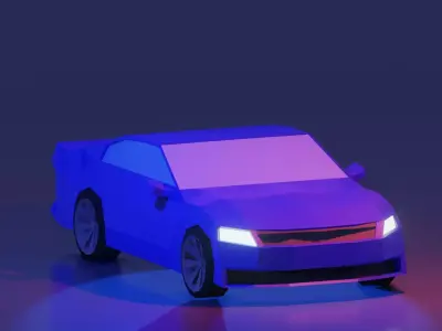Low poly car Low-poly 3D model 40