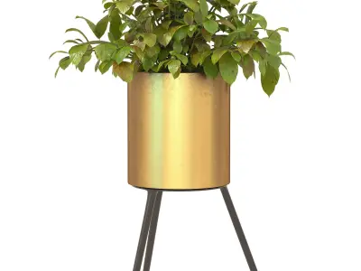 Metal Plant Set 05 3D model