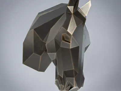 Horse head 3D model purchase