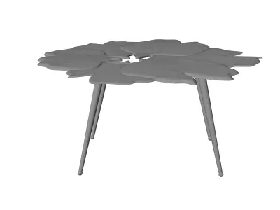 Luxury Leaf Accent Table 3D Model  3D model