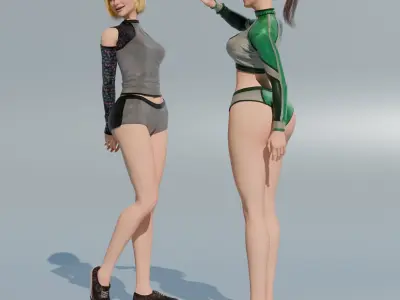 Summer Girls Free 3D model