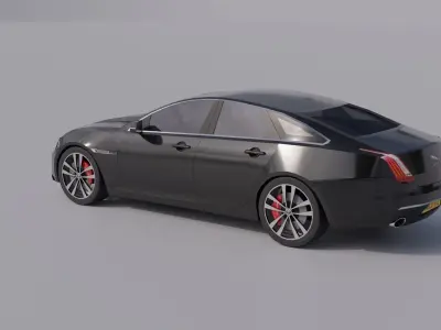 Jaguar XJ  Low-poly 3D model