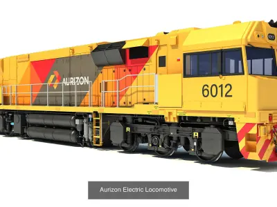  Australian Electric Locomotive Trains 3D Model Collection