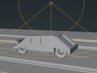 A Modular Stylized Car Low-poly 3D model