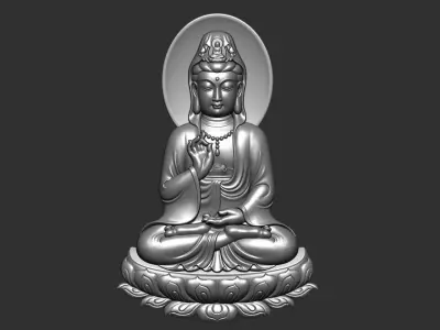 Kwanyin Bodhisattva 4 3D print model