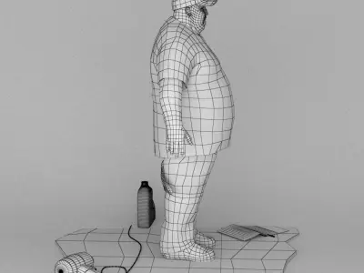 Worker Auto Mechanic 3D model