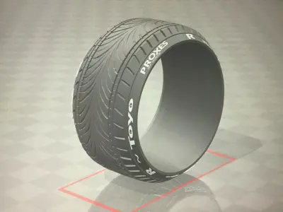 Car Tire- Toyo Proxes Stretched  3D print model