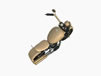 Motorcycle Cartoon A18 Desert - Custom Vehicle Design Low-poly 3D model