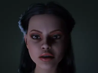  The Cursed Bride  Vampire Character Game-Ready 3D Model Low-poly 3D model