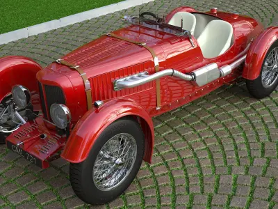 Aston Martin Ulster Replica 1934 3D model
