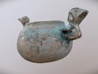 Two jaguars peruvian bronze artifact 3D model