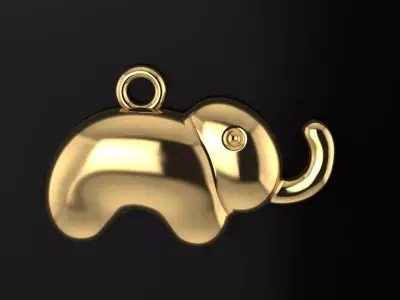 Elephant design pendant 3D model