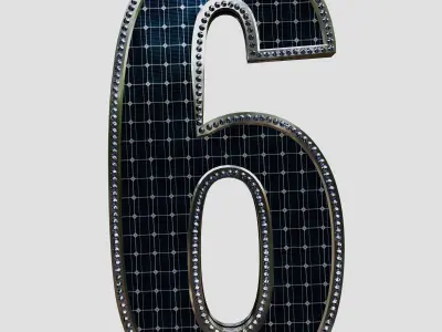 Solar Panel Number - 6 3D model