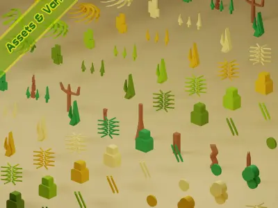Low Poly Trees Collection - 25 trees pack 6 Low-poly 3D model