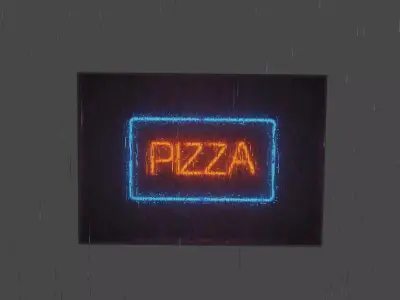 PIZZA Neon Sign Free 3D model