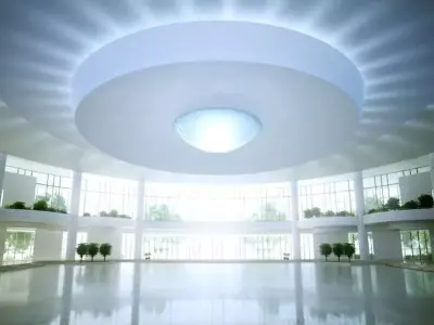 Spacious Luxury Hall 3D model