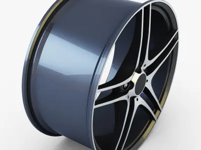 Style 313 wheel ferric gray Mid Poly Low-poly 3D model