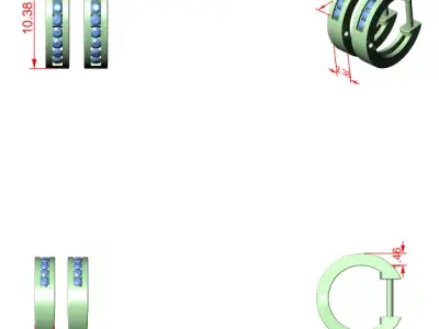  Diamond Hoops 3D print model