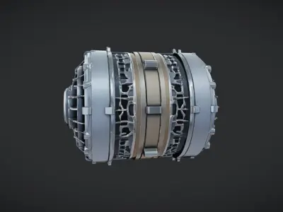 futuristic mechanical engine 3D model