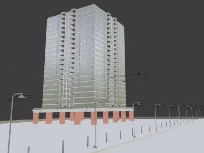 Multistoried Building 3D model 3D model