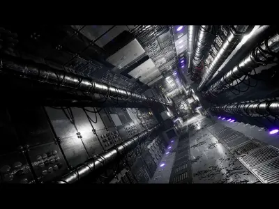 Industrial Sci-fi Low-poly 3D model