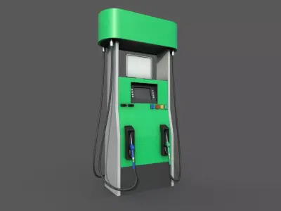 Gas Pump Realtime Low-poly 3D model