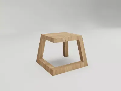 Wood bench  Free low-poly 3D model