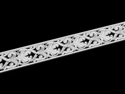 Central decor ornament for furniture 3D model 863