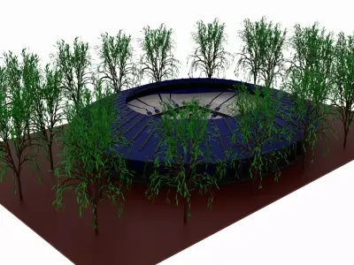Football Stadium Low-poly 3D model 15