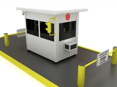 Security Guard Booth 3D model