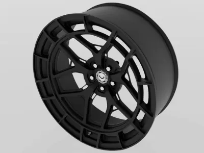 Vossen HFX-1 car ring-5lug edition Low-poly 3D model