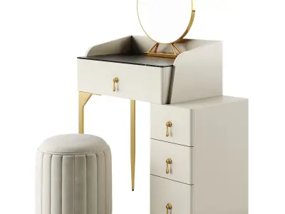 Modern Luxury Makeup Vanity Set 3D model
