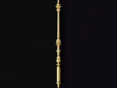 baluster golden pole 3D model