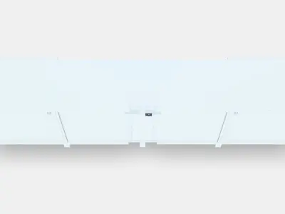BESTA TV bench with doors and drawers 3 Low-poly 3D model