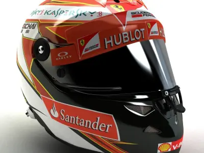 2014 Kimi Raikkonen Schuberth F1 Helmet Low-poly 3D model