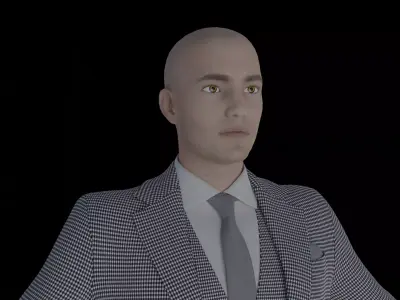 BUSINESS MAN CHARACTER SUIT 3D model