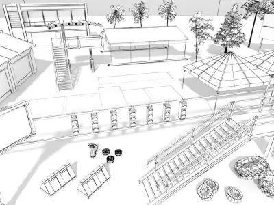 This Race Track Construction Kit - Add-on Pack B Low-poly 3D model