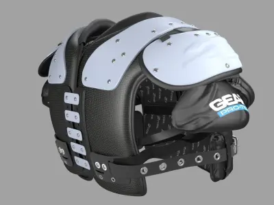 Football Shoulder Pad 3D model