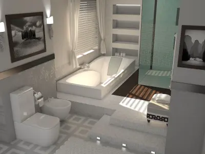 Bathroom 01 3D model