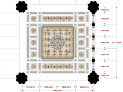 Islamic Ceiling Design 3D model