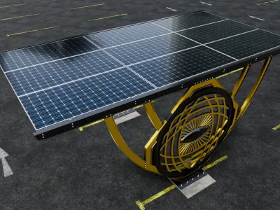Modern Solar Carport-TEZCAN-Type-5 3D model