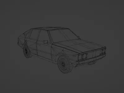 Hyundai Pony Low-poly 3D model