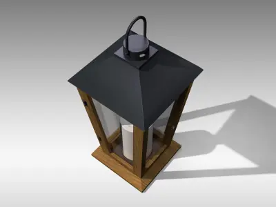 Wood Lantern 05 Low-poly 3D model