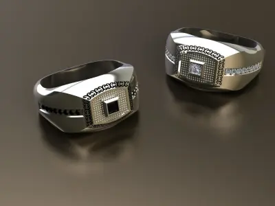 men ring luxury 3D print model